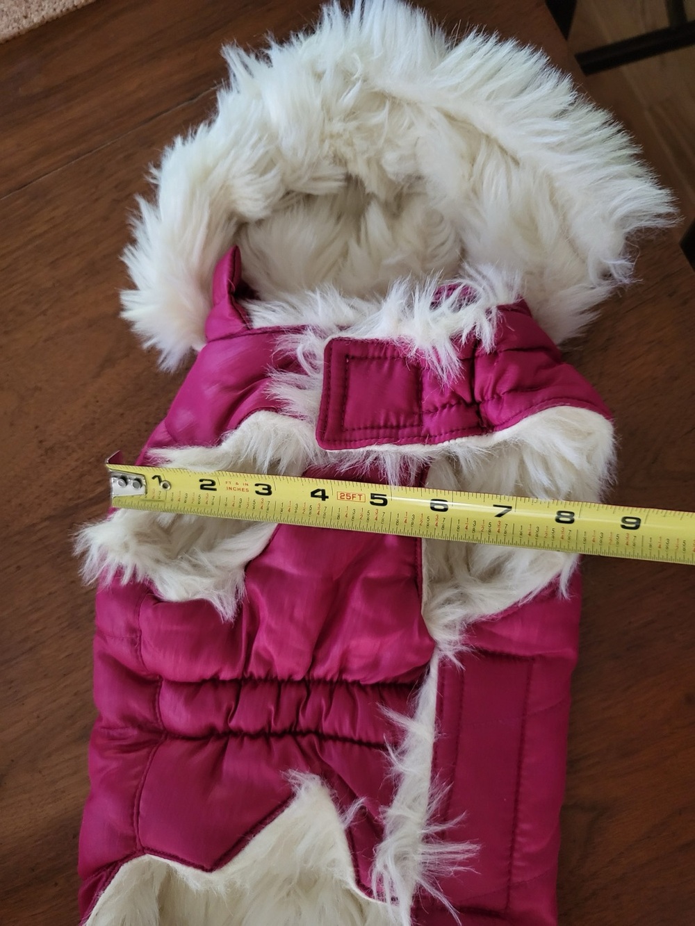 BOBBY Pink Puffer Dog Coat Faux Fur Hood Size S NWOT - Picture 6 of 9